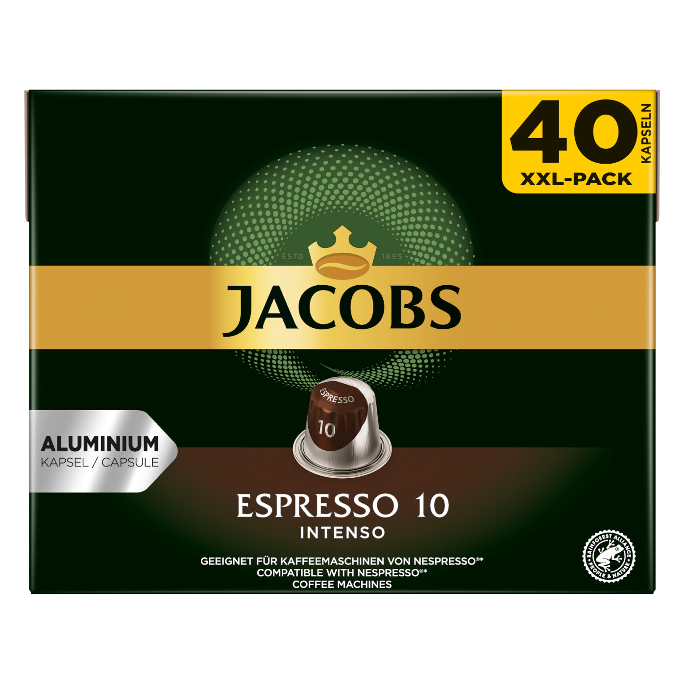 Jacobs Intenso – Kapseln für Nespresso – Espresso, Intensität 10