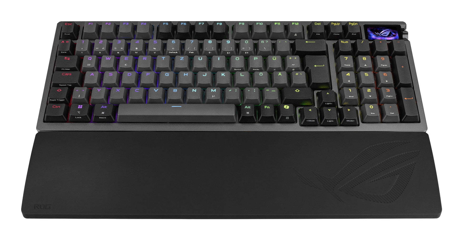 ASUS ROG Azoth 96 HE – Gaming-Tastatur 96% – Mechanisch – Bluetooth & 2,4 GHz (Empfänger) – USB-C – QWERTZ