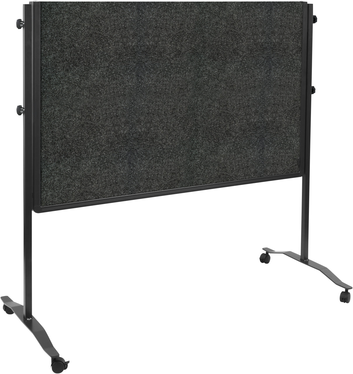 Legamaster Moderationswand – Filz, mit Rollen, doppelseitig – 120 × 150 cm – Grau, Alurahmen