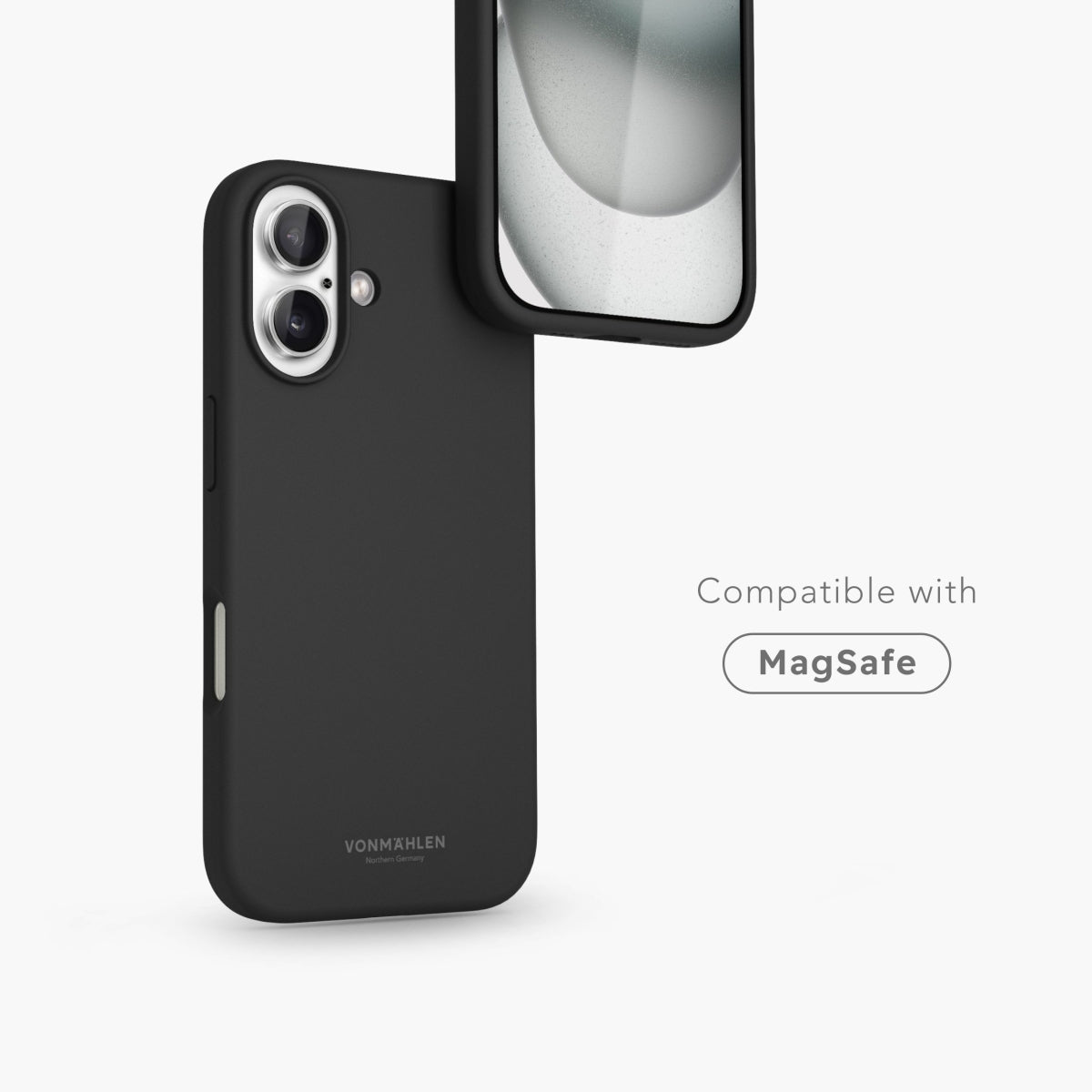 Vonmählen Backcover – für Apple iPhone 16 Plus, MagSafe, Silikon, Schwarz