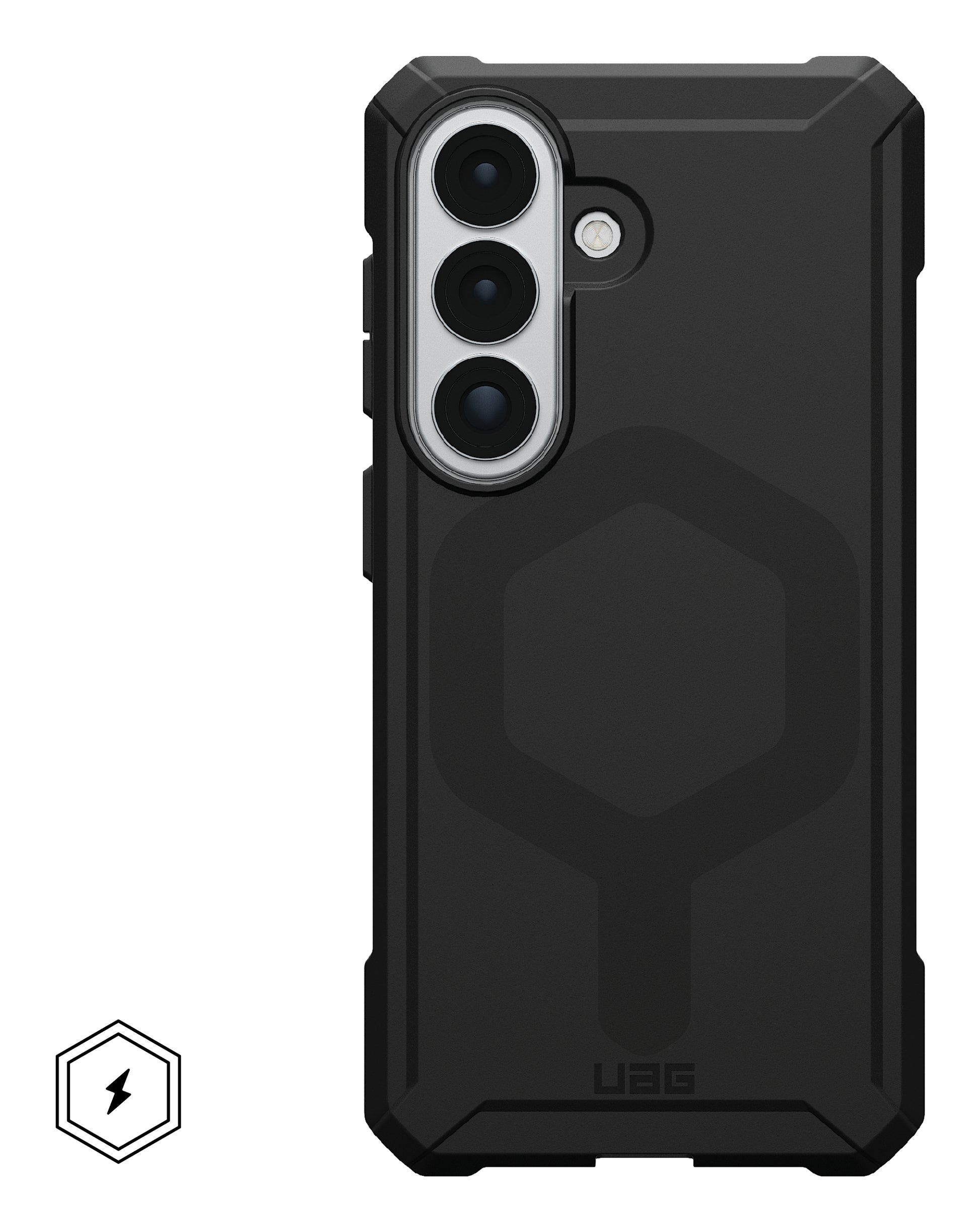 Urban Armor Gear UAG Essential Armor Backcover – für Samsung Galaxy S26, MagSafe, TPU, schwarz, bis 3,6 m Sturzsicher