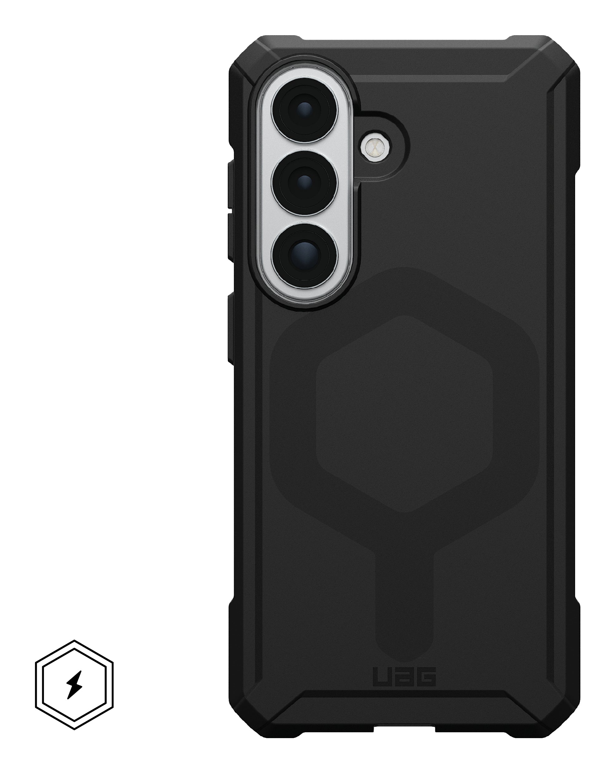 Urban Armor Gear UAG Essential Armor Backcover – für Samsung Galaxy S26, MagSafe, TPU, schwarz, bis 3,6 m Sturzsicher