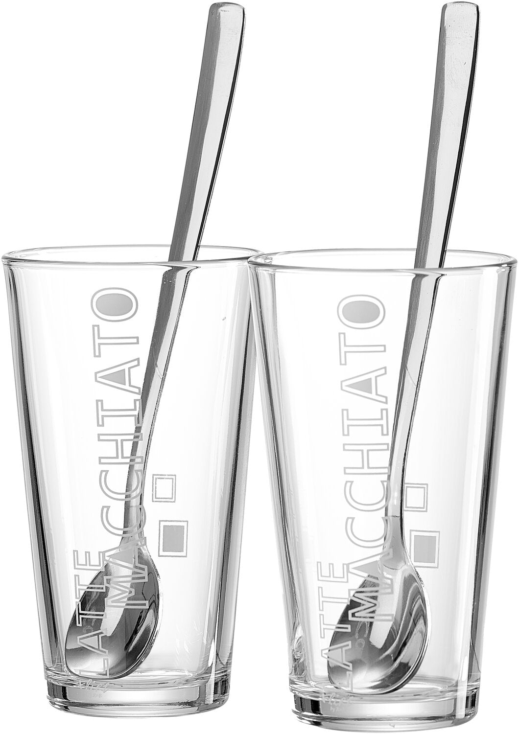 Ritzenhoff & Breker Latte Macchiato Becher Lena – 4-teiliges Set, 350 ml, Glas, spülmaschinenfest