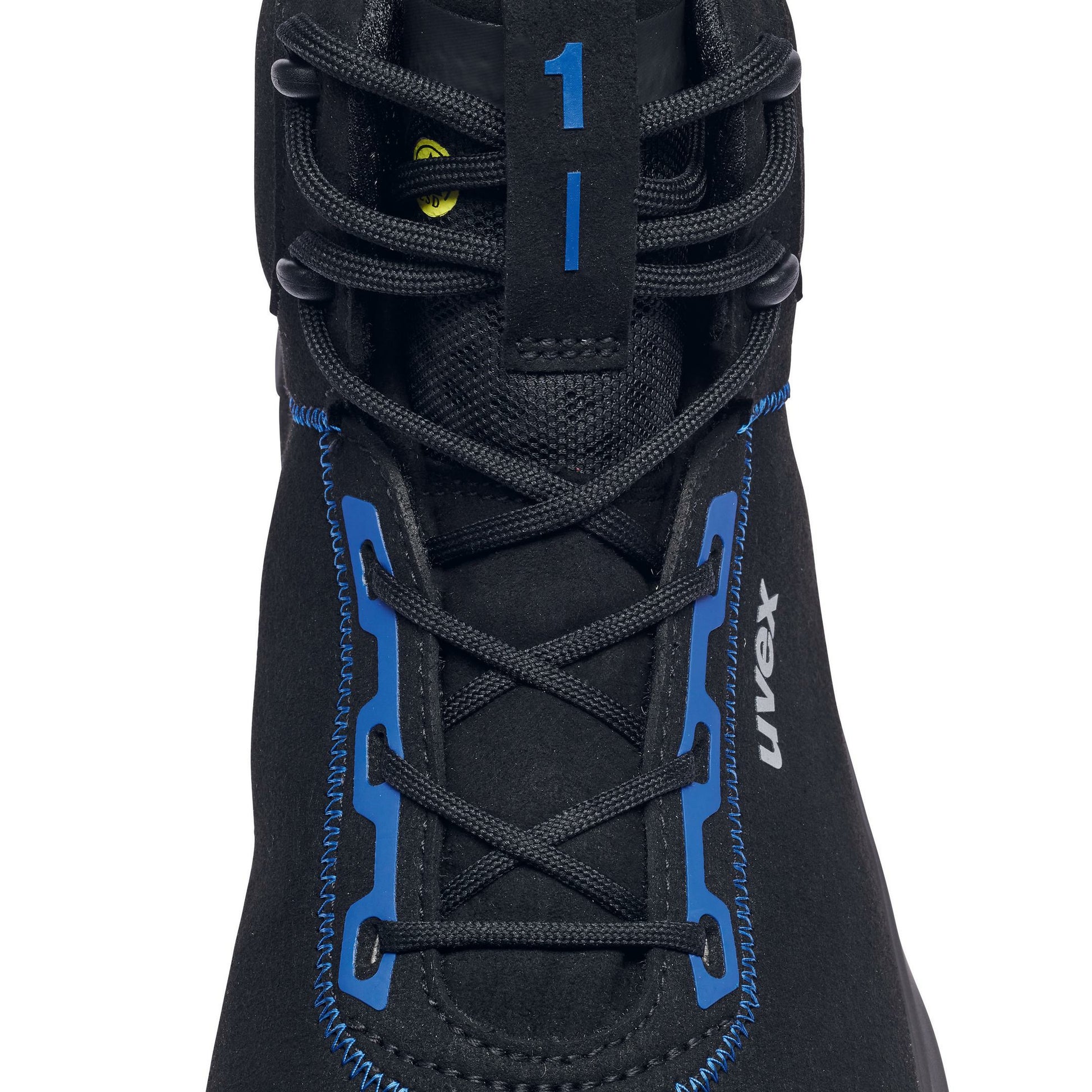 Uvex 1 x-craft Sicherheitsstiefel S2 – Schwarz/Blau – Grösse 35, Weite 11