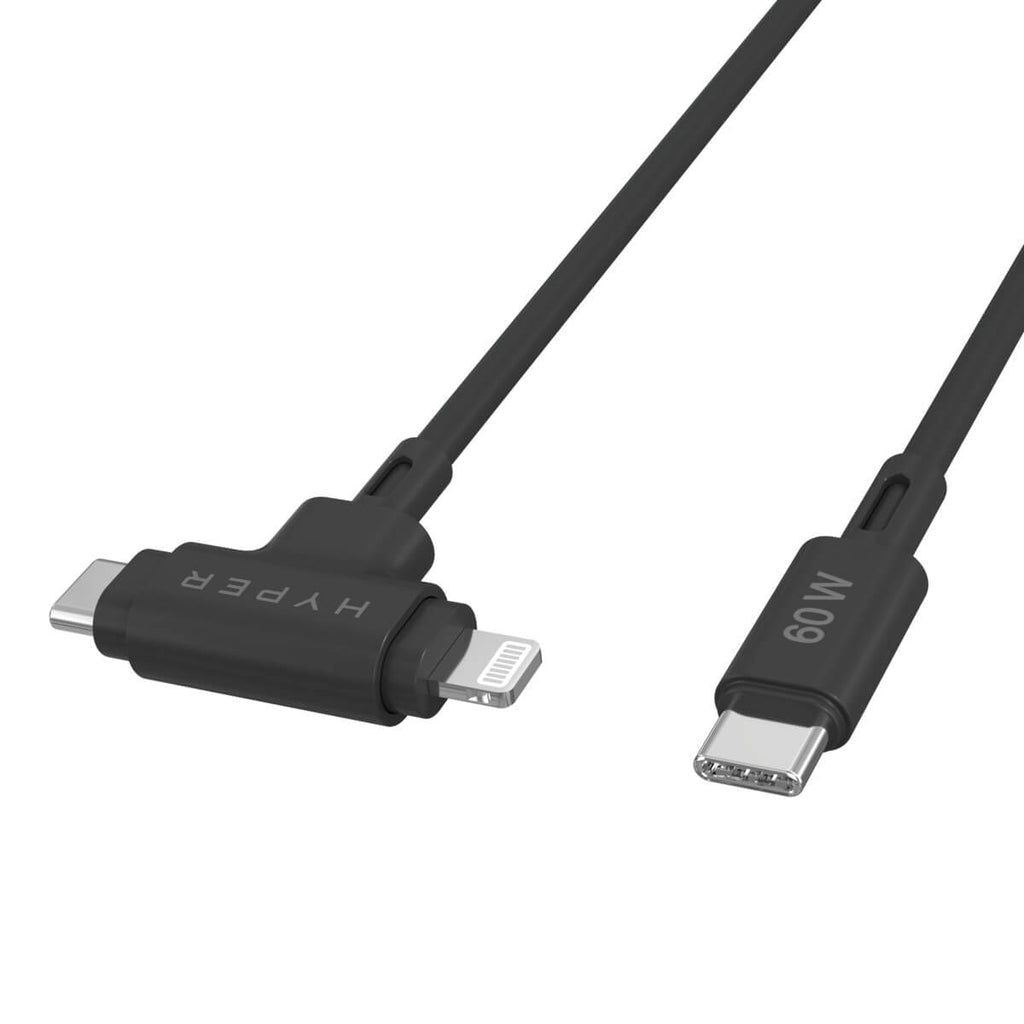 Hyper – USB-Kabel, USB-C zu Lightning, 1,5 m, USB 2.0, Ladekabel, für Android, iPadOS, iOS