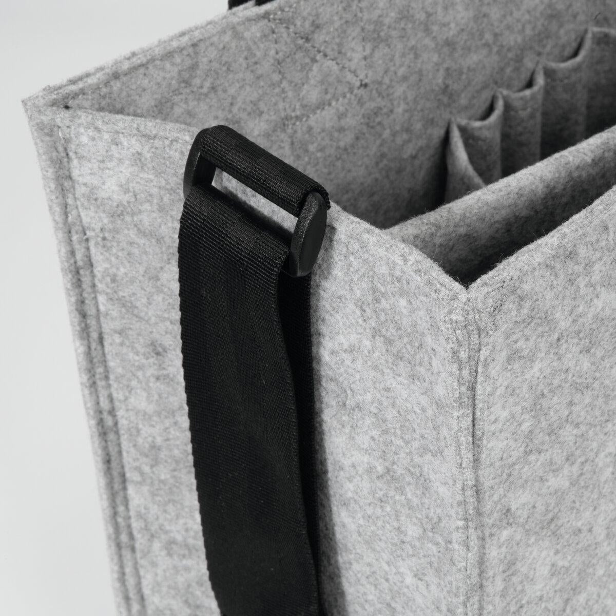 Sigel Tragetasche Desk Sharing Bag Classic M – 15 l, rPET, hellgrau, 36 × 28 × 15 cm