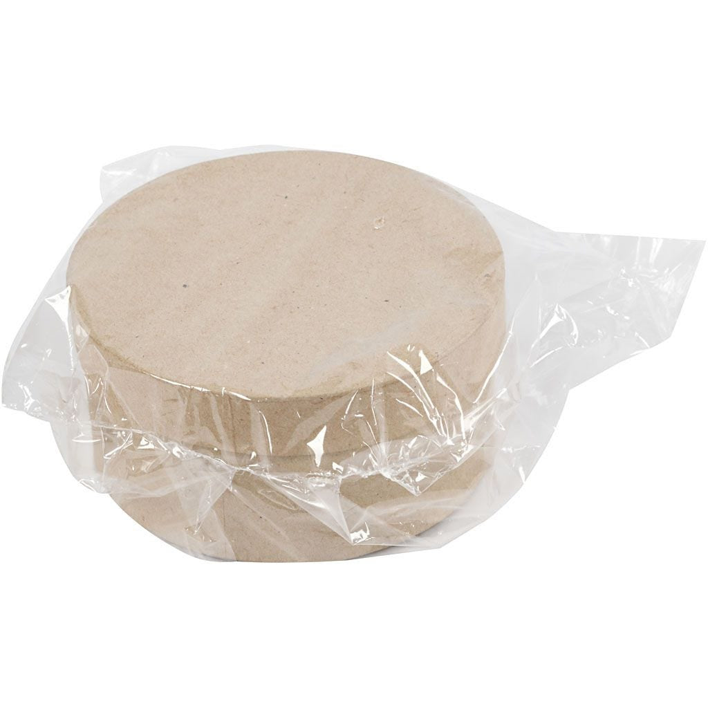 Creativ Company Aufbewahrungsbox 3 Stück (mit Deckel) – Papier – Natur