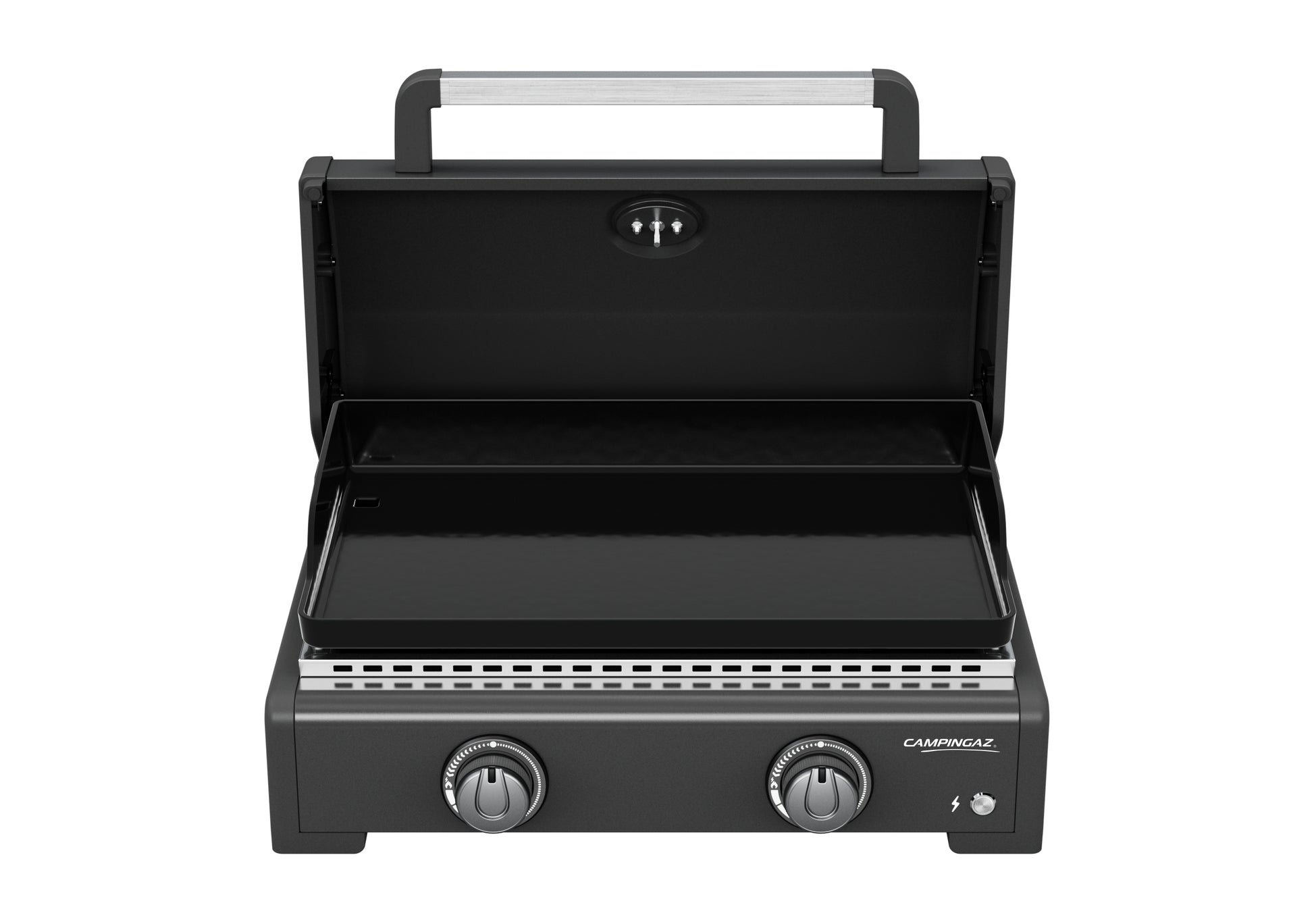 Campingaz Plancha Onyx 2 Cook – 36 × 58 cm, 6000 W, 2× Brenner, Gas – schwarz