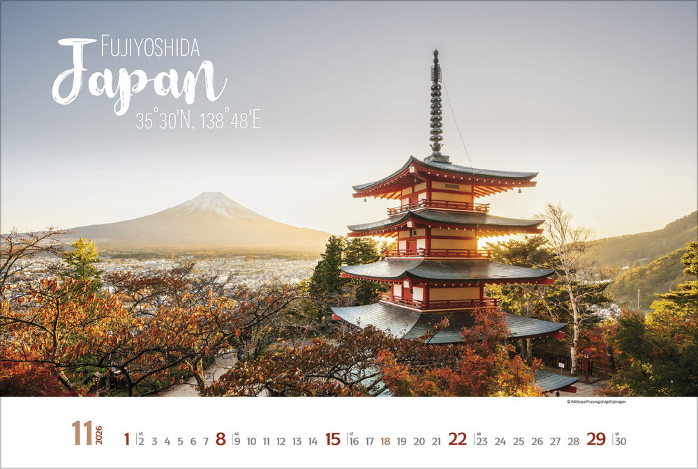 Korsch Verlag Bildkalender Around the World 2026 – 58 × 39 cm