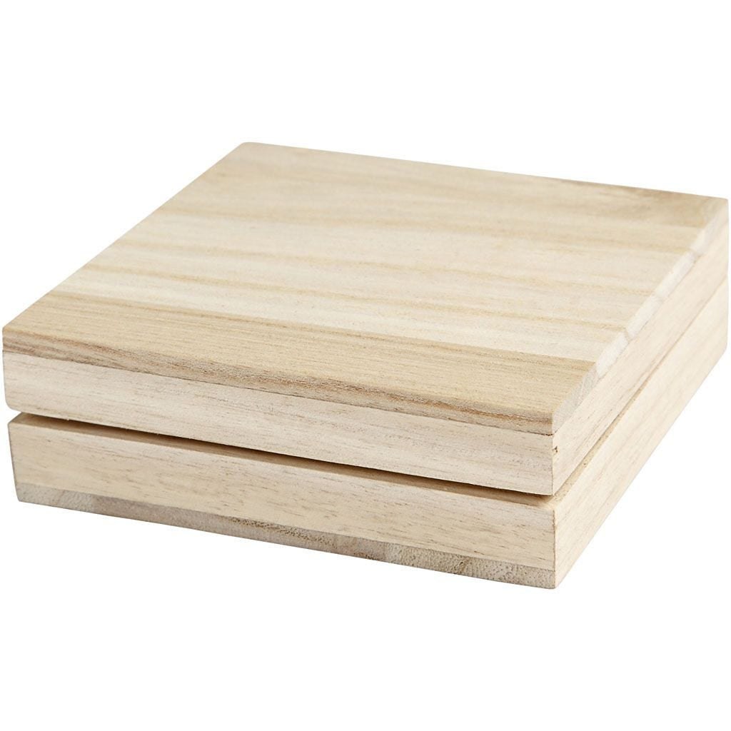 Creativ Company Holzkasten, 10 × 10 × 3 cm, Holz