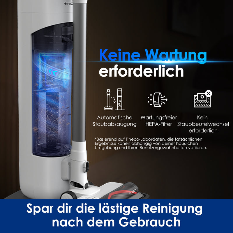 Tineco Akkustaubsauger PURE ONE Station 5, 2-in-1 – 70 min, 500 W, Behälter 0,45 l