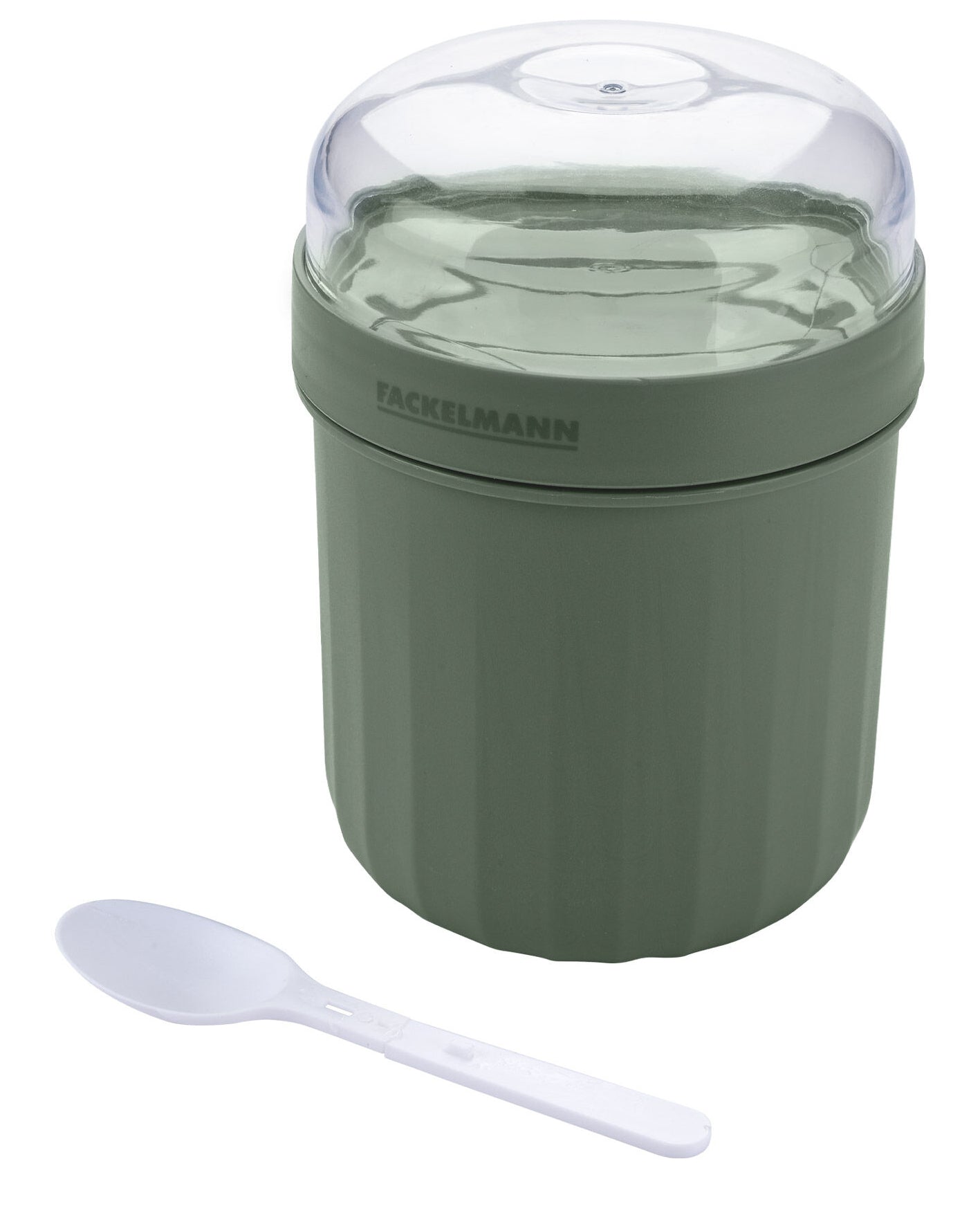 Fackelmann Lunchbox 500 ml, Polypropylen (PP), grün/transparent, luftdicht