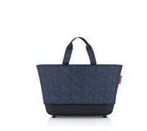 Reisenthel Stofftasche, Polyester, Motiv Herringbone Dunkelblau, 480×280×330 mm