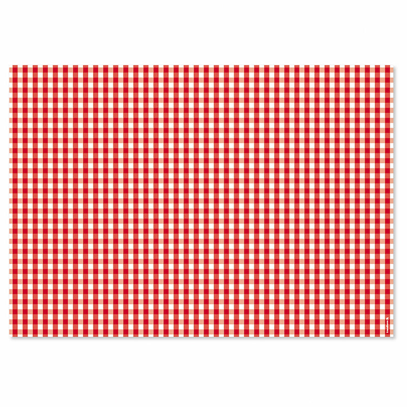 Trendform Tischset Vichy – Papier, rot/weiss, 42 × 29,7 cm