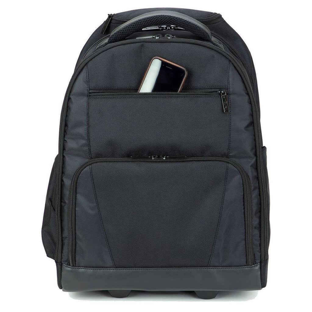 Targus Trolley-Rucksack – 30 l, mit Rollen, mit Tablet-Fach, Polyester – Schwarz, 220 × 515 × 360 mm
