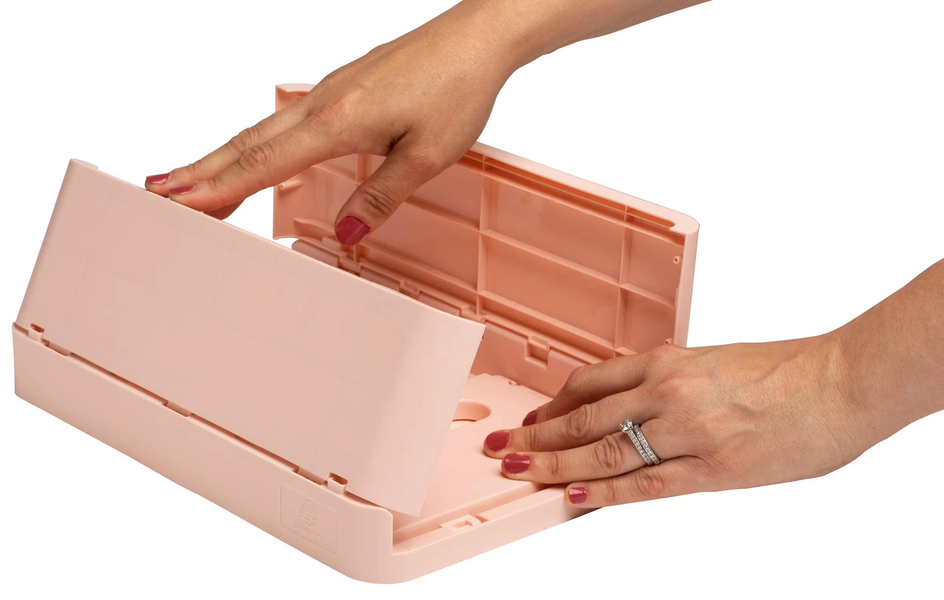 Exacompta Aufbewahrungsbox – für A6+, klappbar, hellrosa, Polypropylen (PP), B 188 × H 95 × T 138 mm