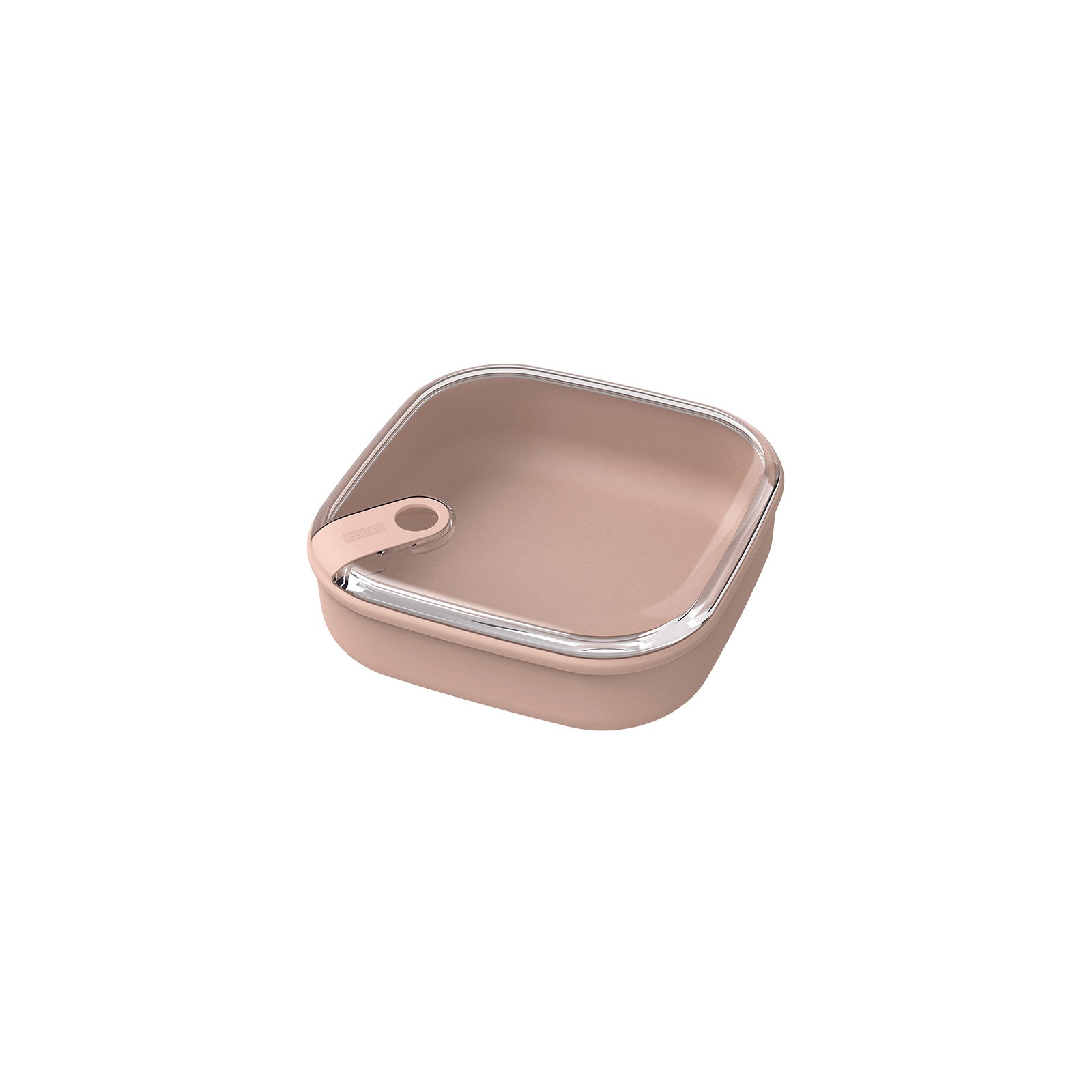 Rotho Lunchbox 1 l, 19,5 × 19,5 × 6,7 cm, Kunststoff (recycelt), rosa