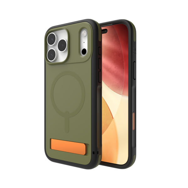 ZAGG Sedona Snap Backcover – für Apple iPhone 17 Pro Max, mit Ständer, Graphen, Grün, bis 4 m Sturzsicher