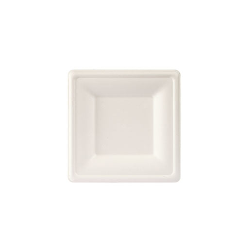 Duni Teller, Bagasse (Zuckerrohr) quadratisch – 16 × 16 cm – weiss