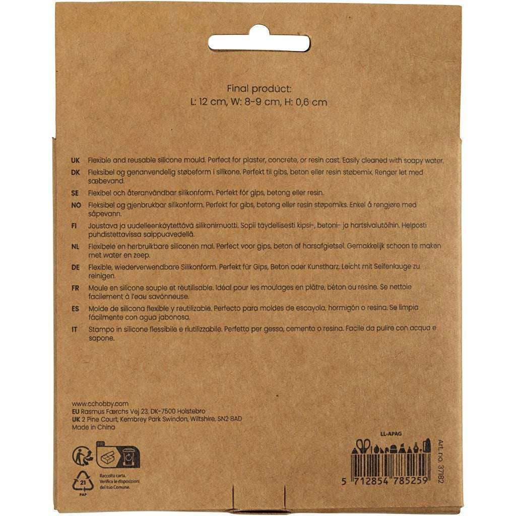 Creativ Company Giessform – Schneckenmuschel – Silikon – Höhe 6 mm – 2 Stück