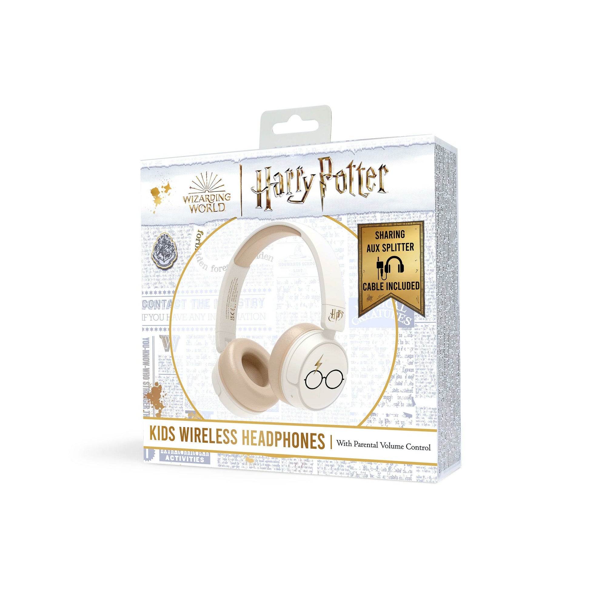 OTL Technologies Harry Potter Cream Kinderkopfhörer – On-Ear, Stereo, Kabel + BT, Rosa/Blau, BT 5.1