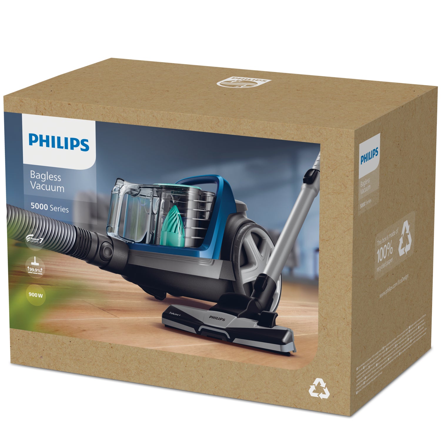 Philips Staubsauger PowerPro Act. FC9552/19 – 750 W, 1,5 l, Netzbetrieb, Kabellänge 6 m