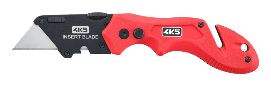 Laserliner TK300 – Abbrechmesser, Kunststoffgriff (ABS/TPR), einziehbar, schwarz, 5 Stk.