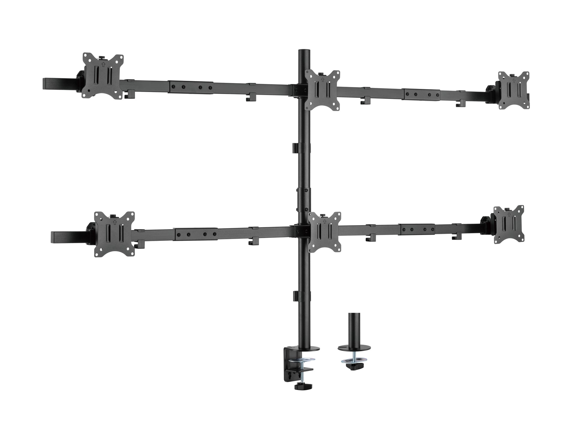 Equip 650160 – Monitorarm, 6 Monitore, bis 32", VESA 75 × 75/100 × 100 mm, schwenkbar