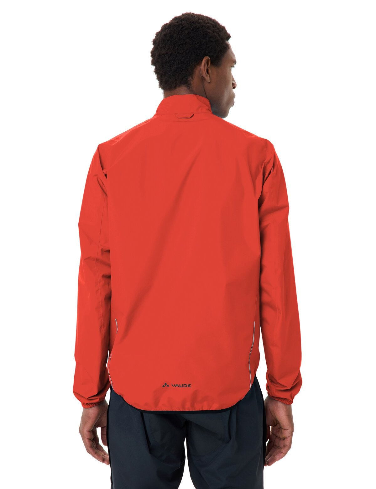 VAUDE Regenjacke Drop III – L – Neonrot, Polyester, PU-Membran, Wasserdicht, Winddicht, Reflektierend, Grüner Knopf