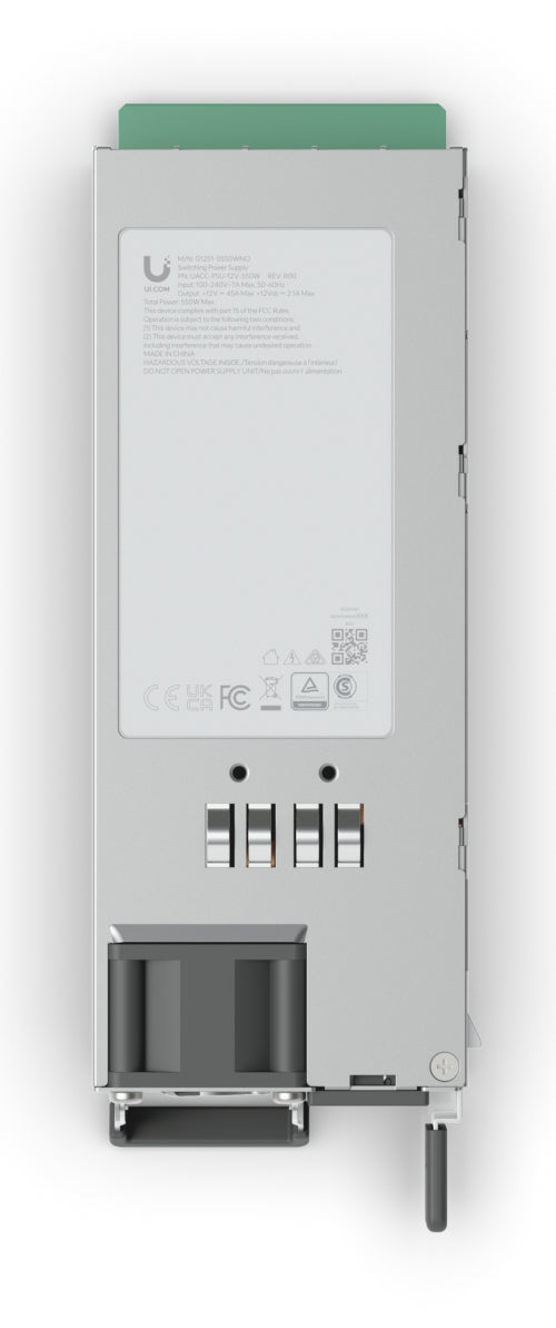 Ubiquiti Redundantes Netzteilmodul 550 W – 12 V – für CloudKey Enterprise, Enterprise Aggregation und andere