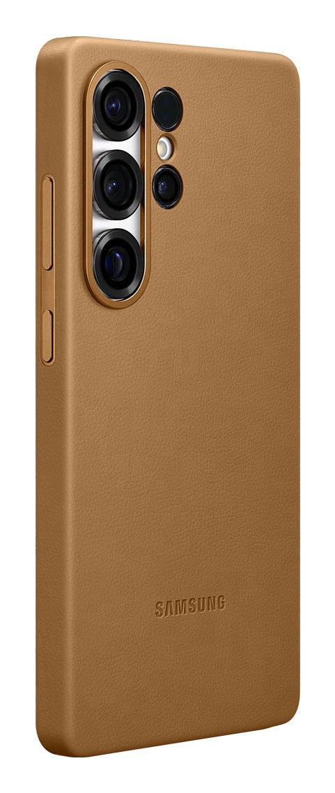 Samsung Backcover – für Samsung Galaxy S25 Ultra – braun/gold – Leder