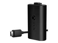 Microsoft Play & Charge Kit Ladesatz – USB-C, wiederaufladbar – für Xbox One – schwarz