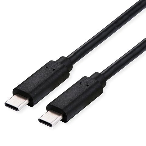 ROLINE USB-Kabel – USB-C auf USB-C – USB4 20 Gbit/s – 2 m – PD 100 W – Schwarz