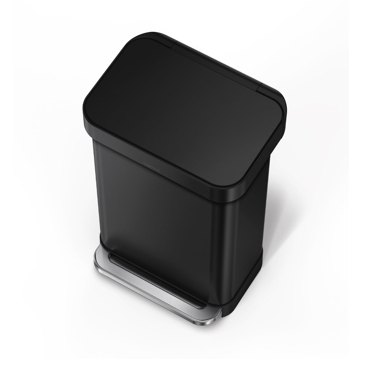 simplehuman Abfallcontainer – 45 l – Edelstahl – B × H × T 405 × 655 × 338 mm