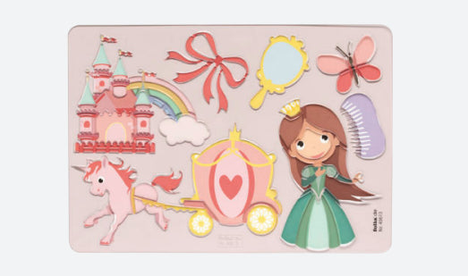Folia Schablonen-Set – Princess, Kunststoff, Rosa, Set, 6-teilig, zum Basteln