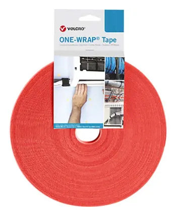 Velcro Klettband, 16 mm × 25 m, rot, 1 Stück