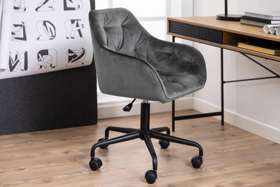 Actona AC Design Bürostuhl Brooke – dunkelgrau, Metallgestell