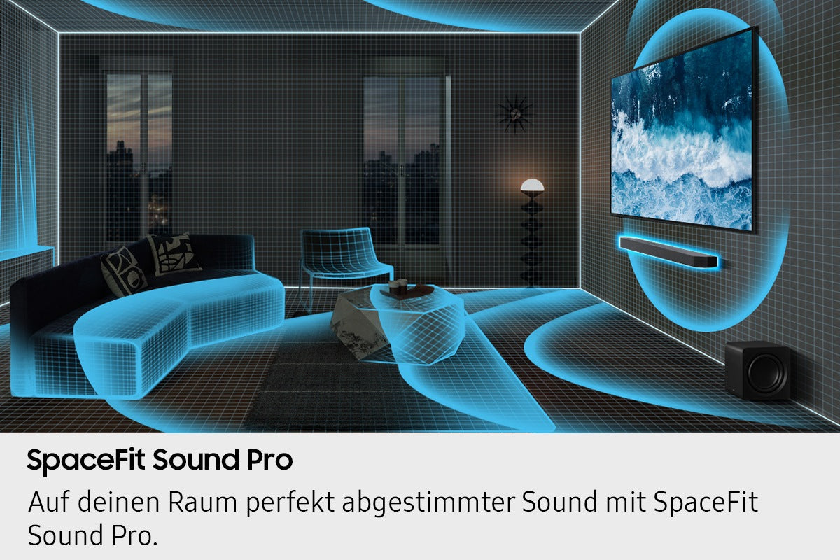 Samsung HW-Q935GF – Soundbar – 9.1.4, Dolby Atmos/DTS:X, mit kabellosem Subwoofer & Rücklautsprechern, Titan Schwarz