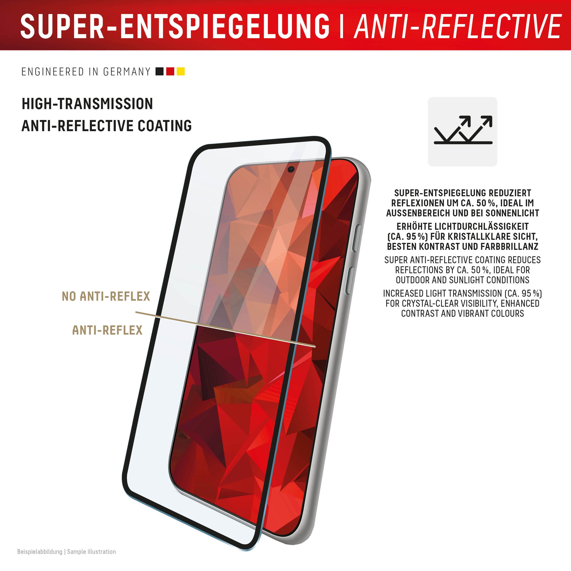 Displex Displayschutz (Panzerglas), Full Cover – für iPhone 16 Pro – mit Applikator