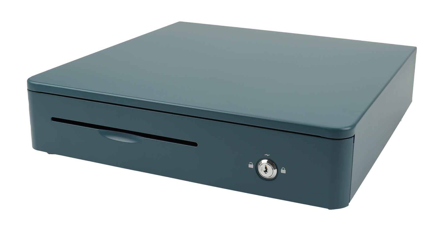 Olympia MD 405 – Kassenschublade, 4 Scheine/8 Münzen, RJ‑11/RJ‑12, 405 × 400 × 102 mm, Blau