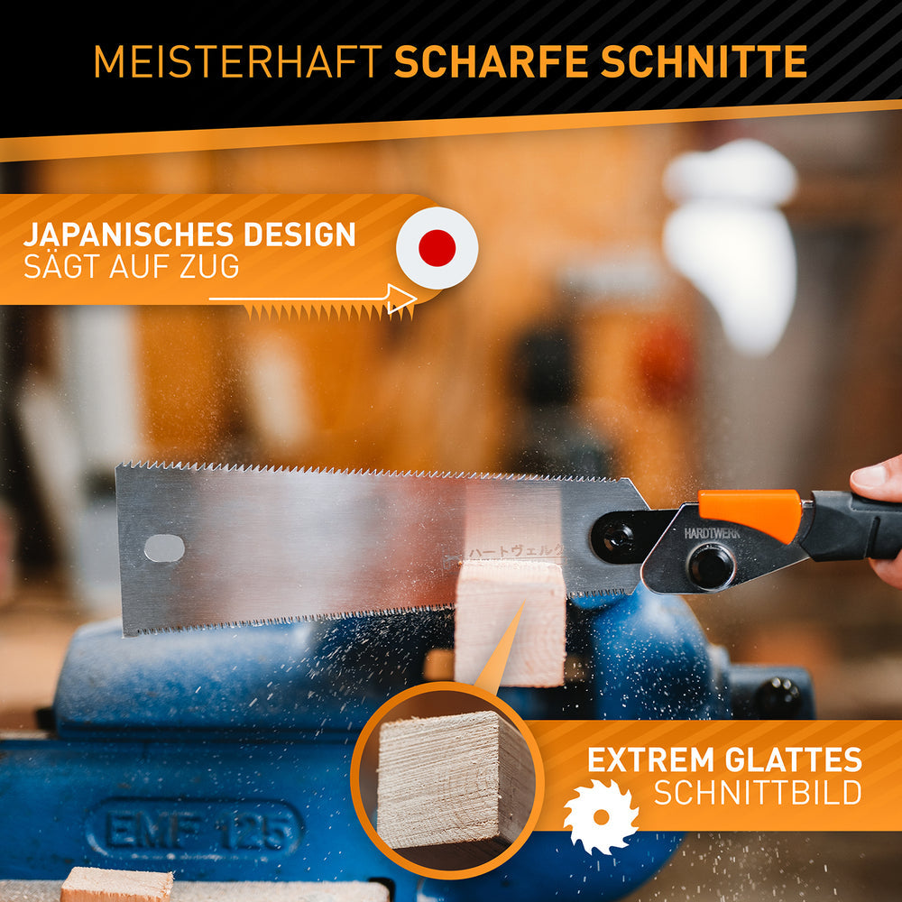 HARDTWERK Japansäge Ryoba 240 mm, klappbar