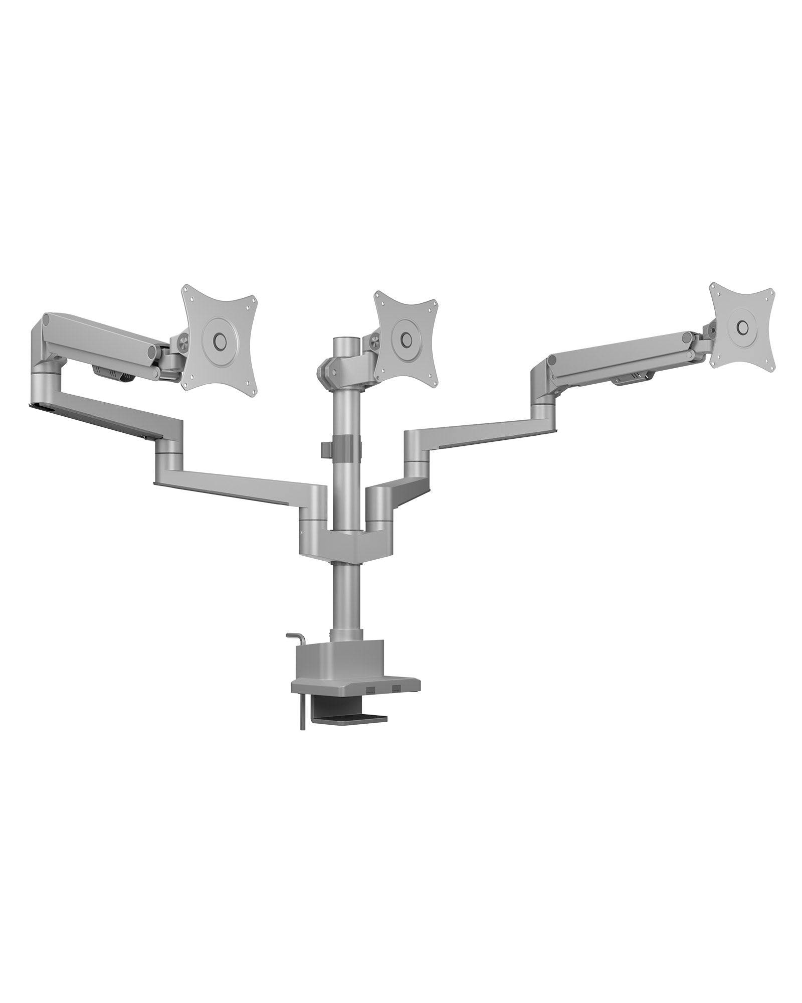 ICY BOX Tischhalterung, Triple, bis 32", 7 kg, neigbar (vertikal), silber
