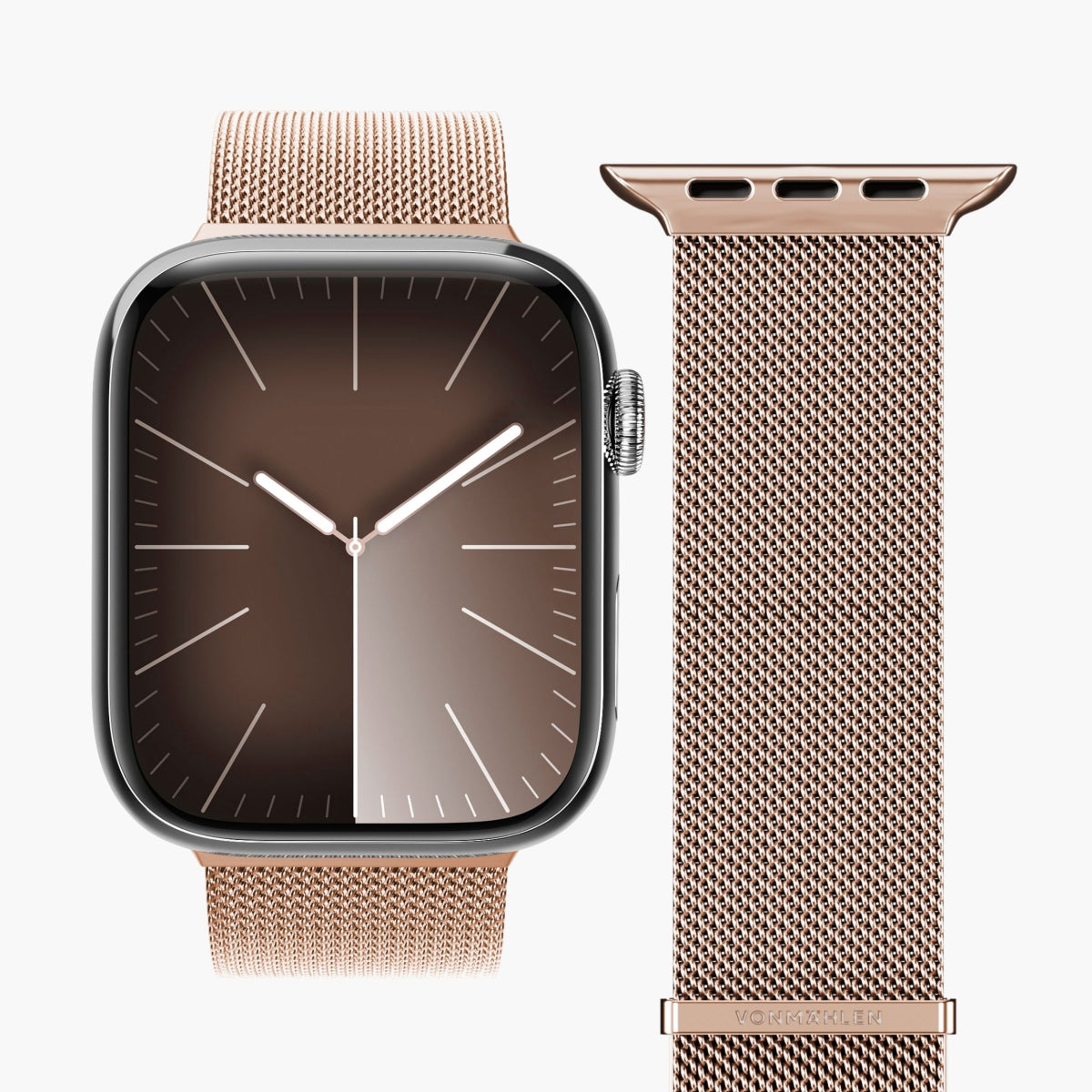 Vonmählen Milanese Loop 2 – Milanese Loop, Roségold, für Apple Watch (44–49 mm)