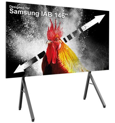 Hagor TV-Wagen – 146" – Höhenverstellbar, mit Rollen, für Samsung IAB 146" – Schwarz