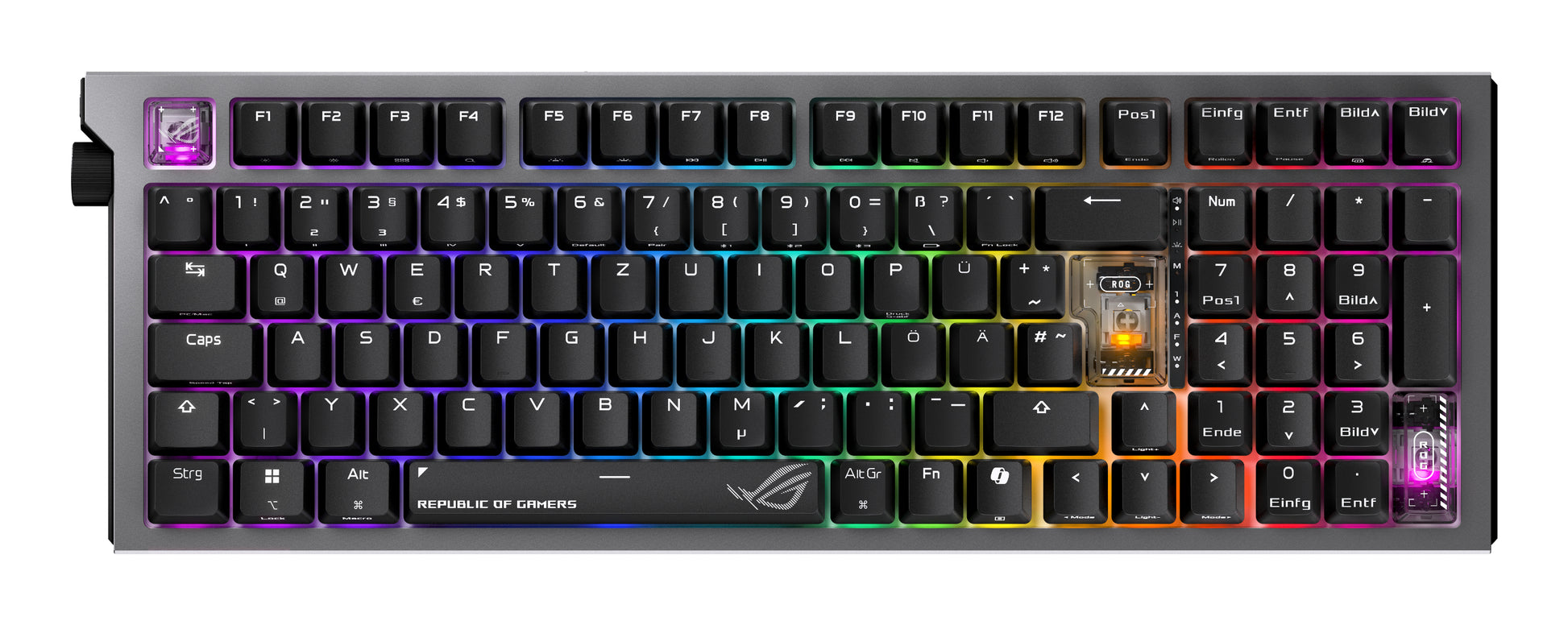 ASUS ROG Strix Morph 96 – Gaming-Tastatur 96% – Mechanisch – Bluetooth & 2,4 GHz USB-A – QWERTZ (DE)