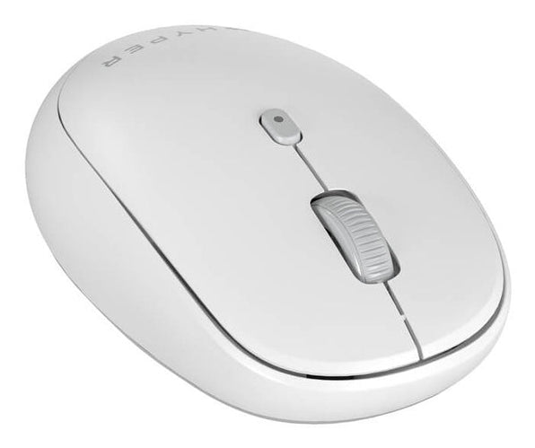 HyperSpace Next HS2100GL Mobile Maus – kabellos, für Rechtshänder, programmierbare Tasten, weiss