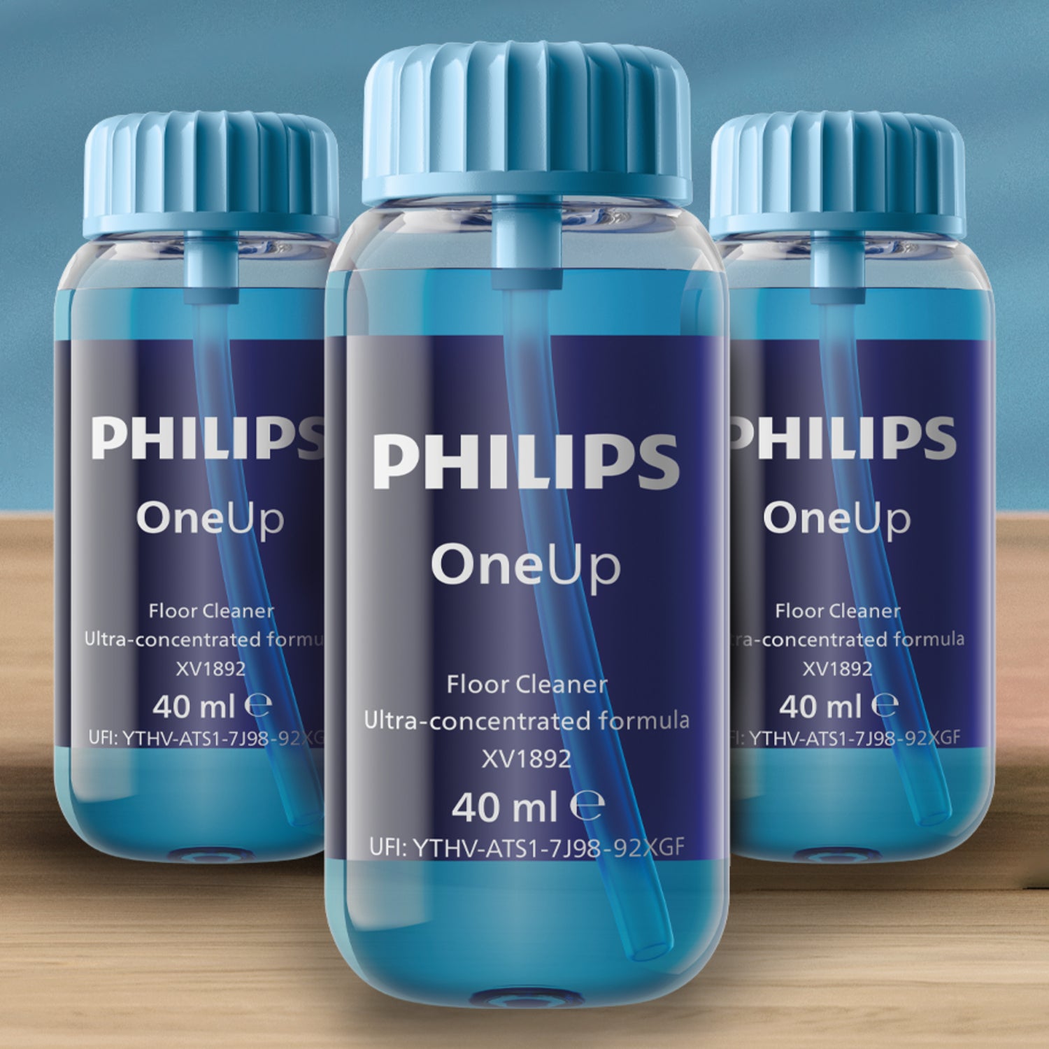 Philips XV1892/02 Bodenreiniger für Hartböden für Philips OneUp – Konzentrat, Flasche – 100 g, 2 Stk.