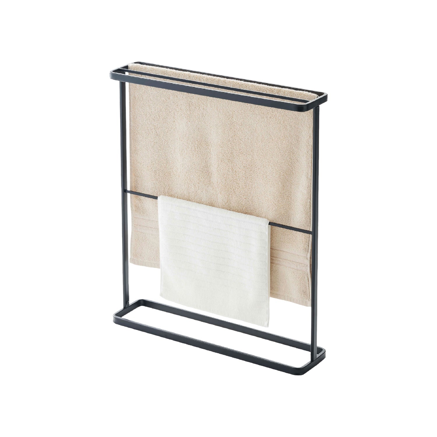 Yamazaki Handtuchständer TOWER – 65×15×75 cm, Stahl, Schwarz
