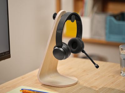 Trust Ayda – Duo On-Ear Headset – Bluetooth, ENC, USB-C – Schwarz – bis 24 h
