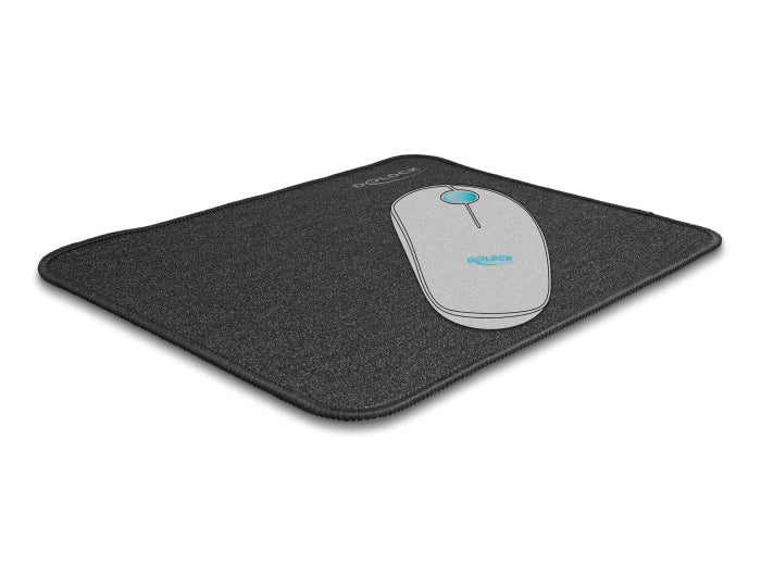 DeLOCK Mauspad – 300 × 245 mm, Gummi, Schwarz